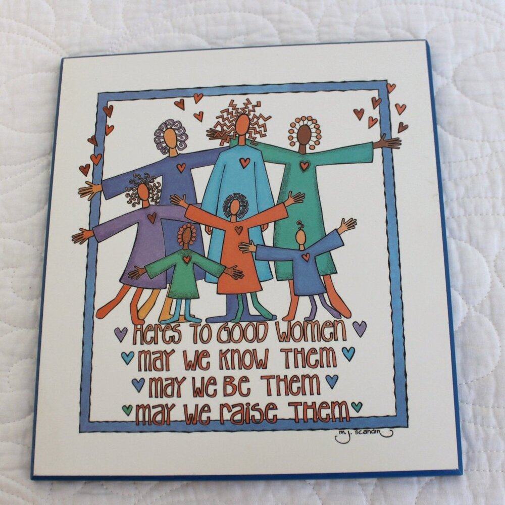 Mom of Girls plaque  8 1/2 by 9 1/2
